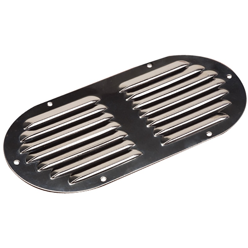 Sea-Dog Stainless Steel Louvered Vent – Oval – 9-1/8″ x 4-5/8″ [331405-1]