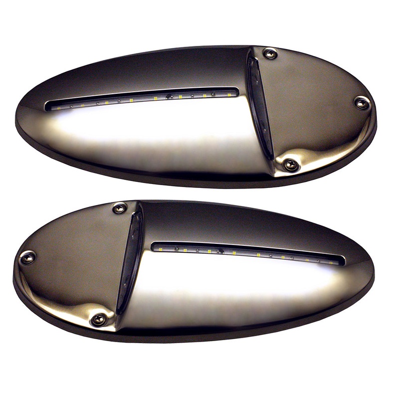 Innovative Lighting LED Docking Light- Mirrored Stainless Steel – Pair [585-0220-7]