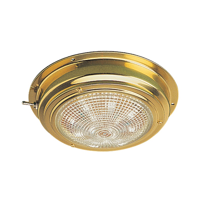 Sea-Dog Brass LED Dome Light – 5″ Lens [400208-1]