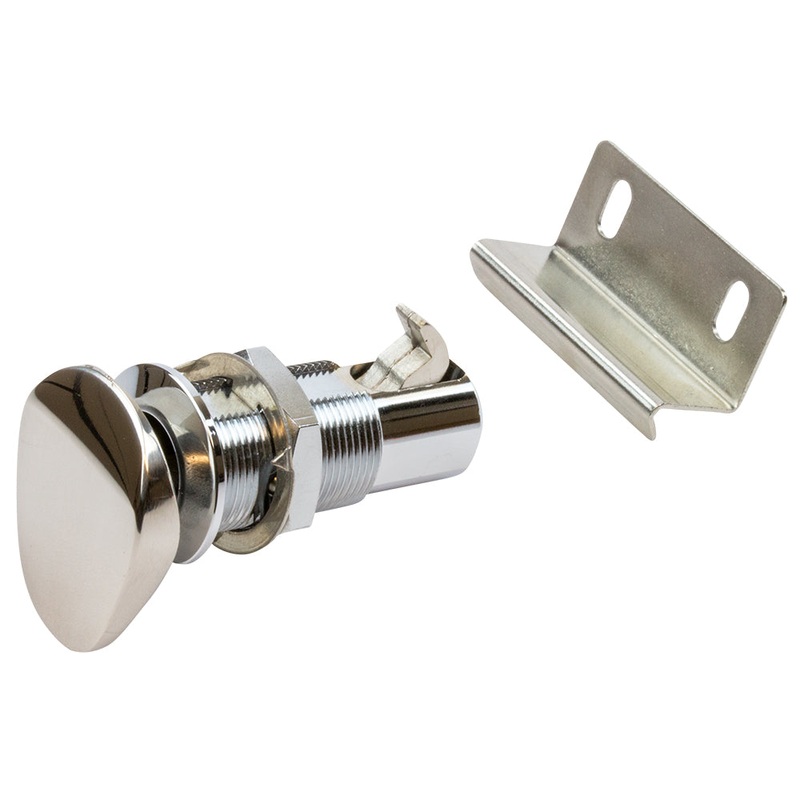 Sea-Dog Push Button Cabinet Latch – Oval [225400-1]
