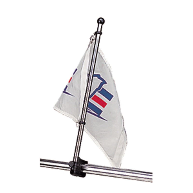 Sea-Dog Stainless Steel Rail Mount Flagpole – 17″ [327122-1]