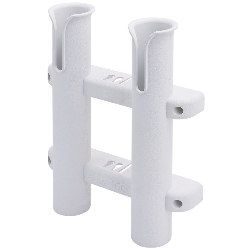 Sea-Dog Two Pole Side Mount Rod Storage Rack – White [325028-1]