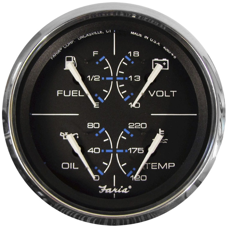 Faria Chesapeake Black 4″ Multifunction Gauge [33751]