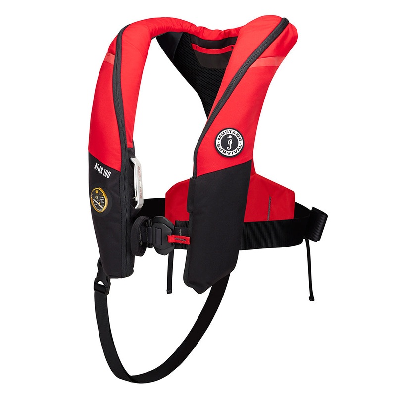 Mustang Atlas 190 DLX Open Ocean Inflatable PFD – Red/Black [MD3195E1-123-0]