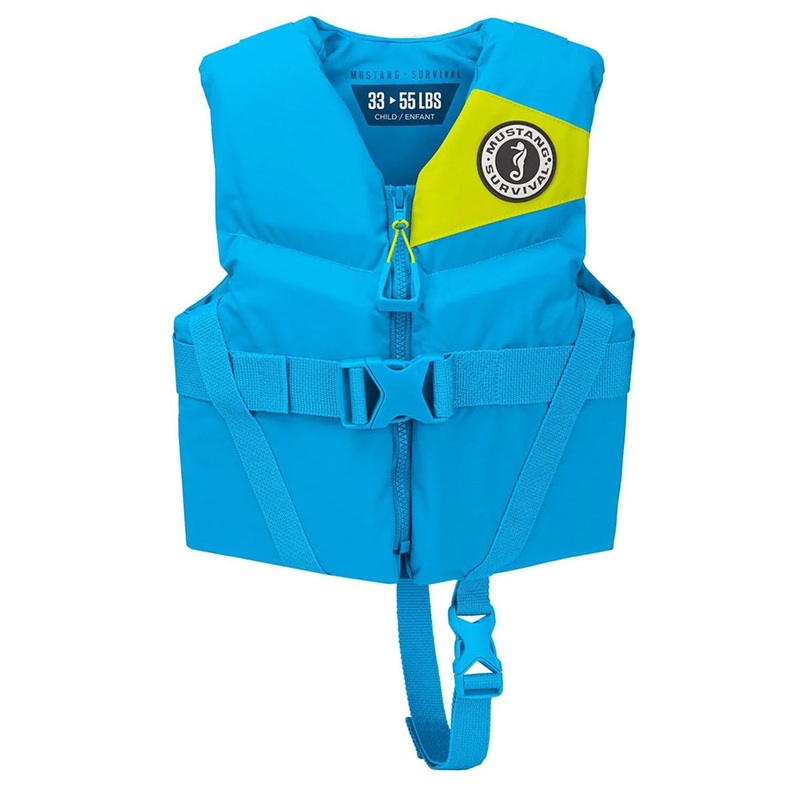 Mustang Child Rev Foam Life Vest – Azure Blue [MV356502-268-0]