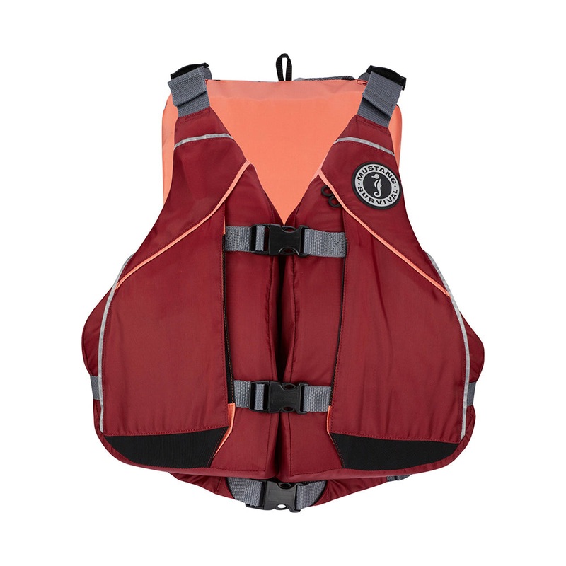 Mustang Women’s Moxie Foam Life Vest – M/L – Merlot/Coral [MV807502-857-M/L]