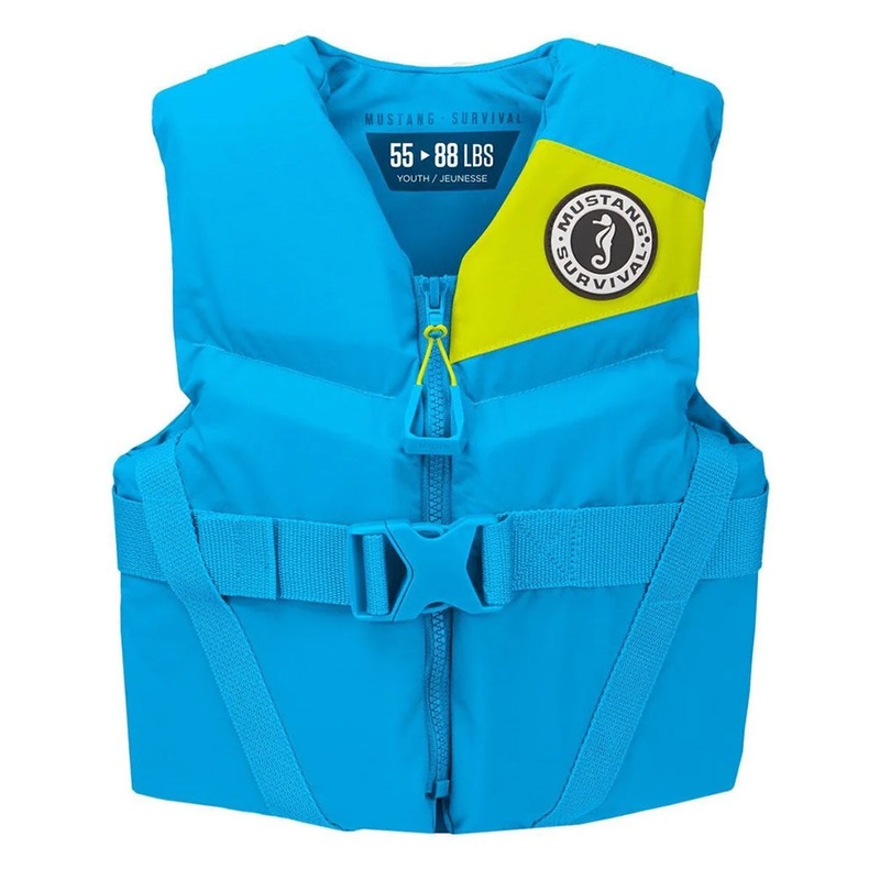Mustang Youth REV Foam Life Vest – Azure Blue [MV357002-268-0]