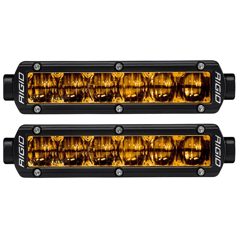RIGID Industries 6″ SR-Series SAE Compliant Fog Light – Black w/Yellow Light [906704]