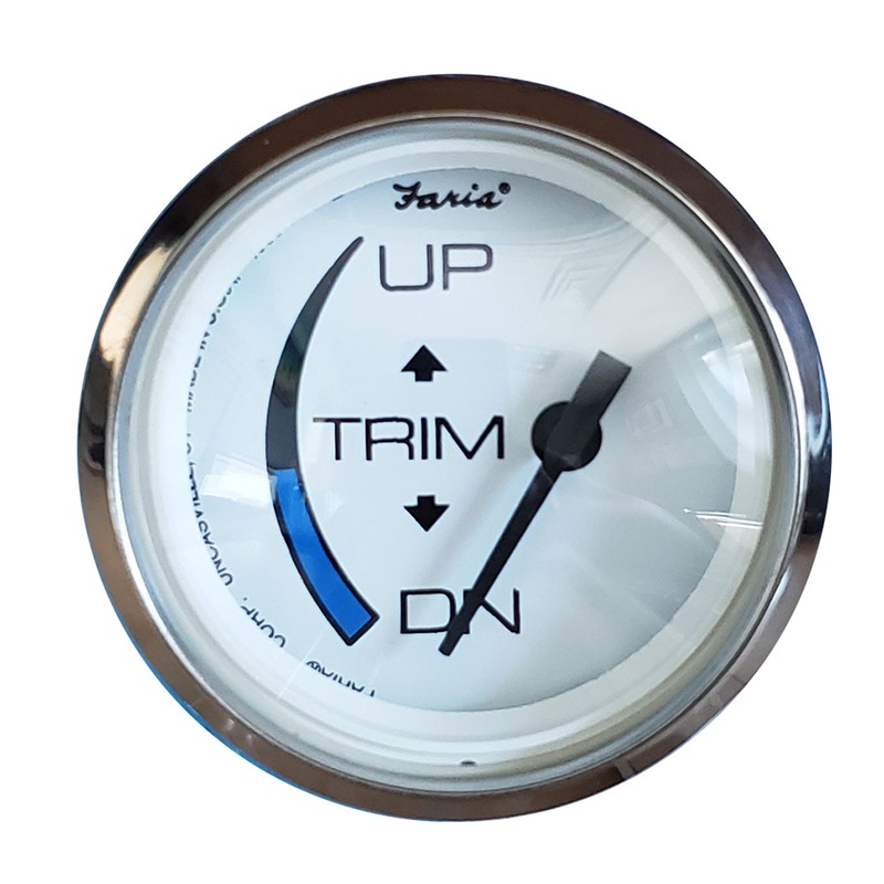 Faria Chesapeake White SS 2″ Trim Gauge f/Honda Engines [13889]