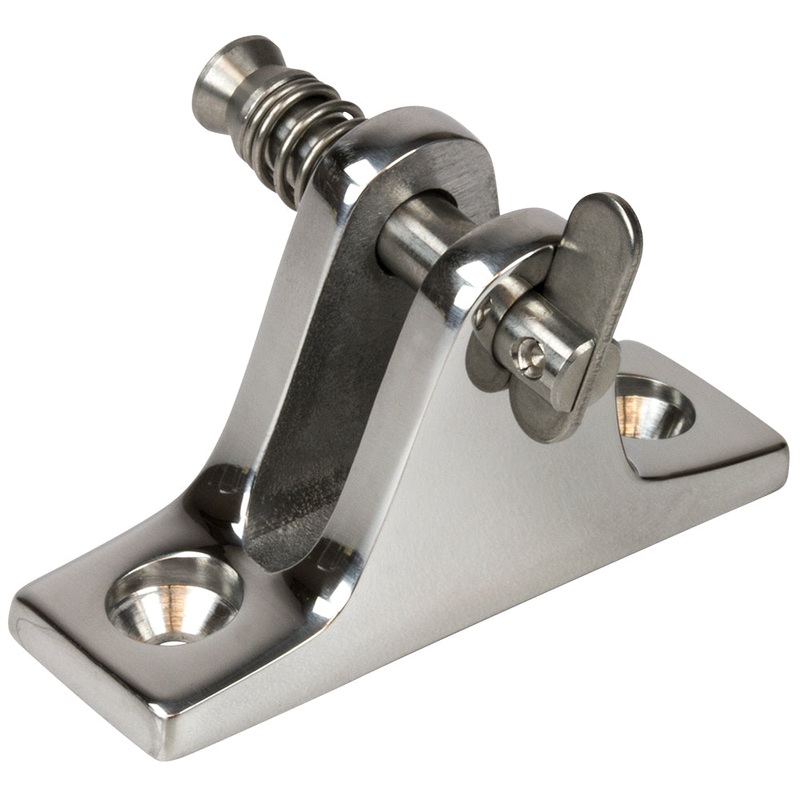 Sea-Dog Stainless Steel Angle Base Deck Hinge – Removable Pin [270235-1]