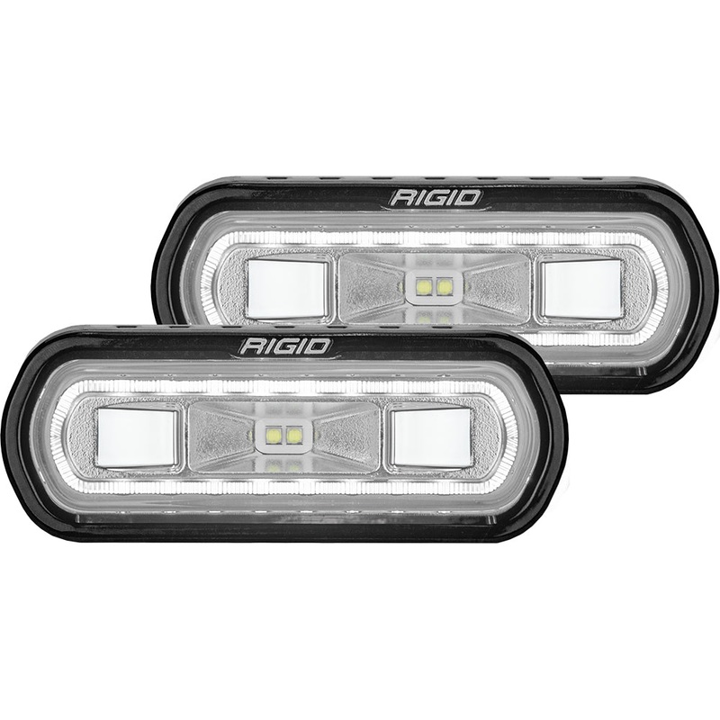 RIGID Industries SR-L Series Surface Mount Spreader Light – Black Housing – White Halo [53120]
