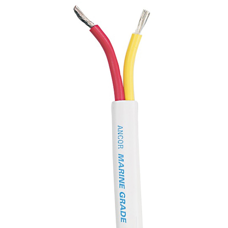 Ancor Safety Duplex Cable – 12/2 AWG – Red/Yellow – Flat – 25 [124302]