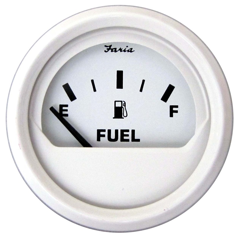 Faria Dress White 2″ Fuel Level Gauge (Metric) [13117]