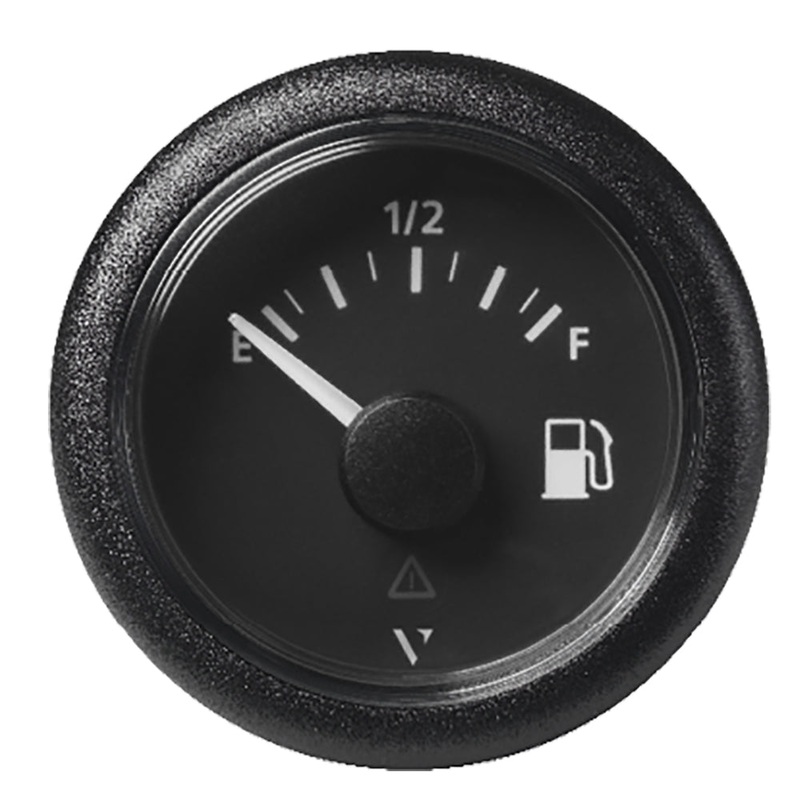 Veratron 52MM (2-1/16″) ViewLine Fuel Level Gauge Empty/Full – 240-33.5 OHM – Black Dial  Round Bezel [A2C59514094]