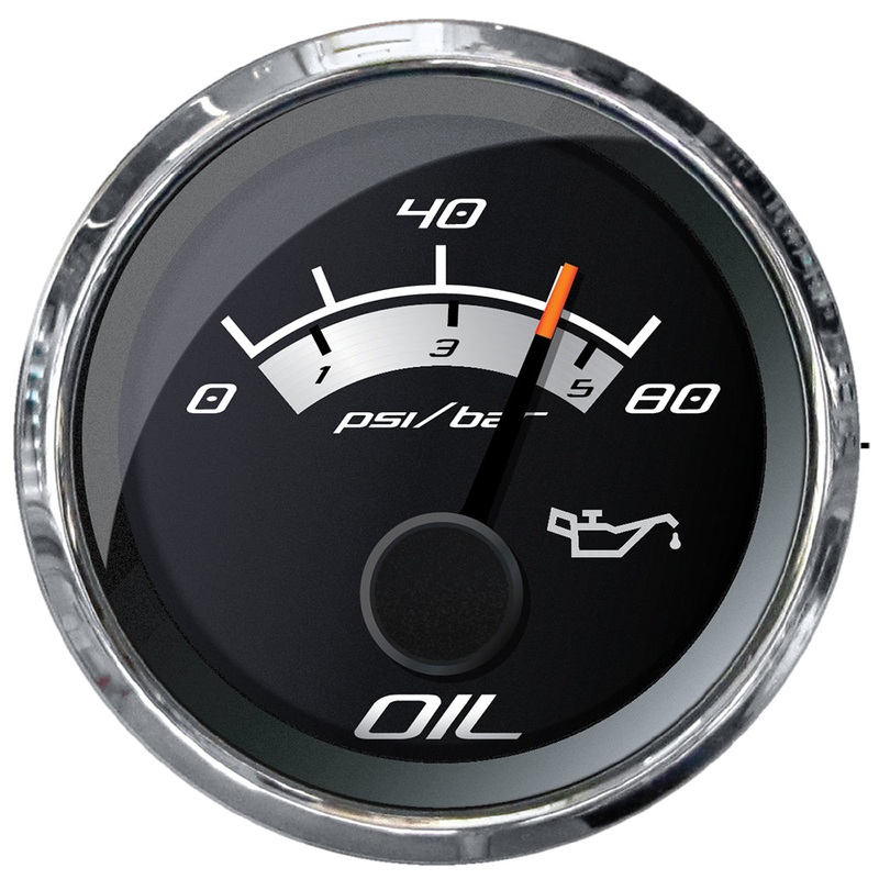 Faria Platinum 2″ Oil Pressure Gauge – 80 PSI [22024]