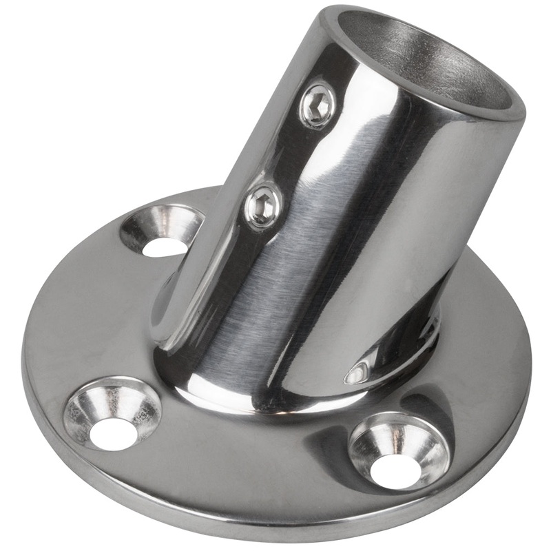 Sea-Dog Rail Base Fitting 2-3/4″ Round Base 60 316 Stainless Steel – 1″ OD [280601-1]