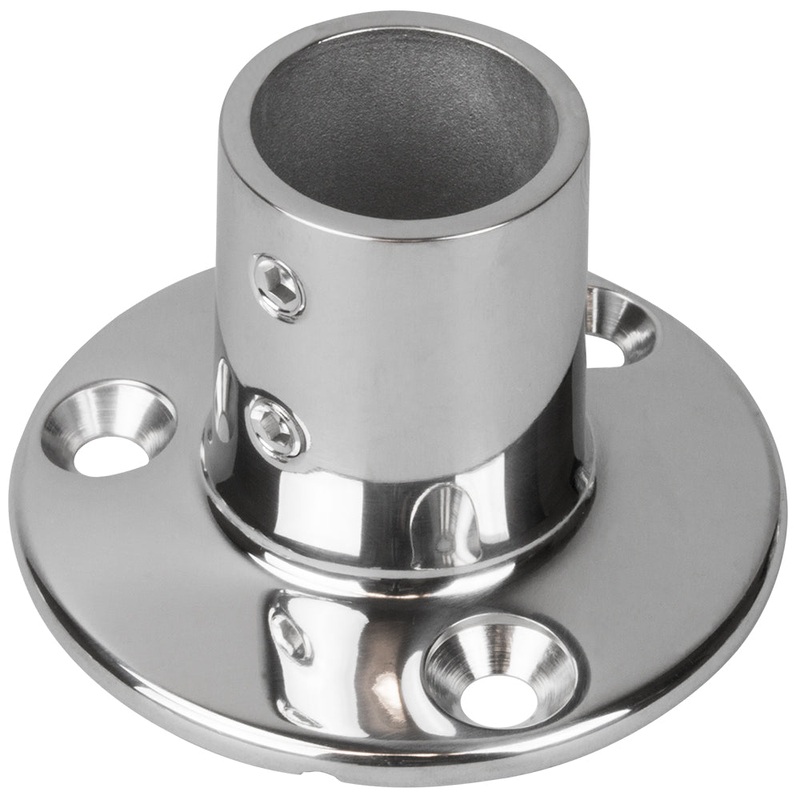 Sea-Dog Rail Base Fitting 2-3/4″ Round Base 90 316 Stainless Steel – 1″ OD [280901-1]