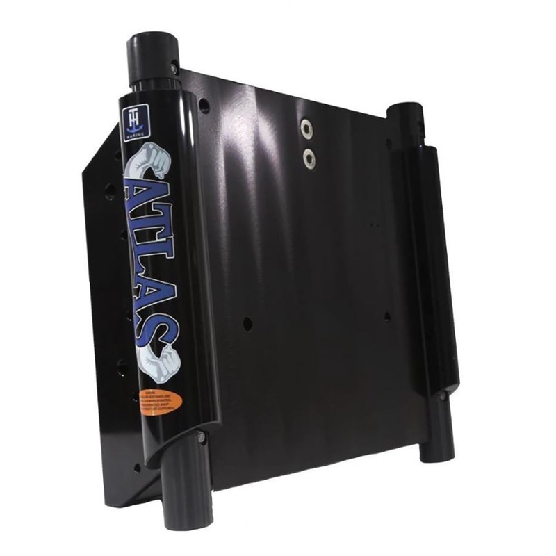 T-H Marine ATLAS 4″ Set Back Hydraulic Jack Plate – Gloss Black Anodized [AHJ-4V-B-DP]