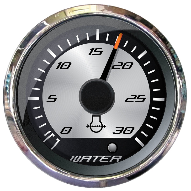 Faria Platinum 2″ Water Pressure Gauge – 30 PSI [22023]