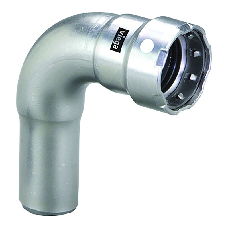 Viega MegaPress 1-1/2″ 90 Stainless Steel 304 Elbow Street – Press Connection – Smart Connect Technology [95045]