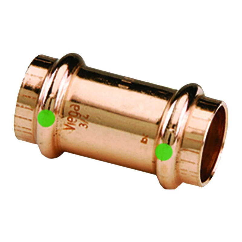 Viega ProPress 1″ Copper Coupling w/Stop – Double Press Connection – Smart Connect Technology [78057]