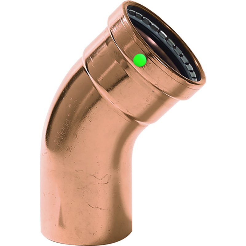 Viega ProPress – 2-1/2″ – 45 Copper Elbow – Street/Press Connection – Smart Connect Technology [20668]