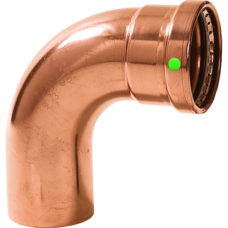 Viega ProPress 2-1/2″ – 90 Copper Elbow – Street/Press Connection – Smart Connect Technology [20638]