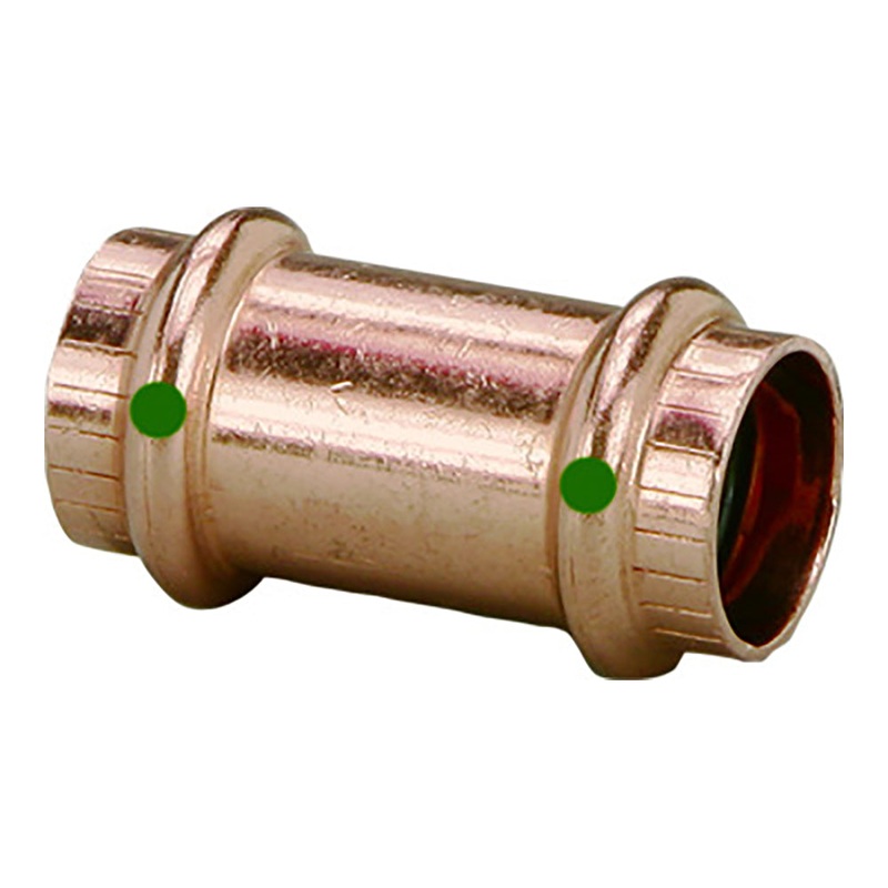 Viega ProPress 2″ Copper Coupling w/o Stop – Double Press Connection – Smart Connect Technology [78197]