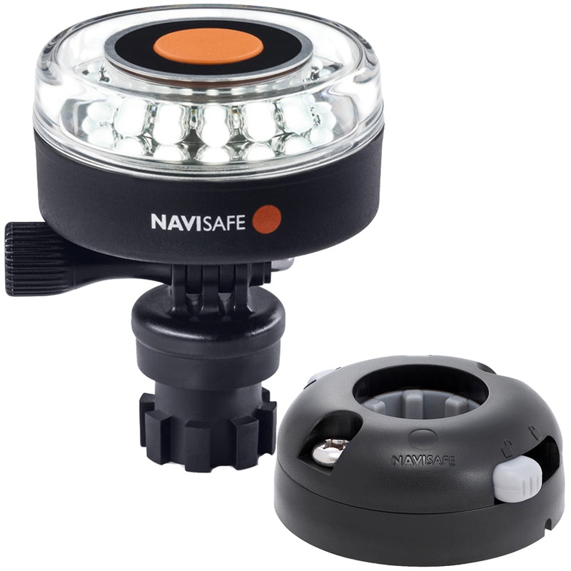 Navisafe Navilight 360 2NM White w/Navimount Base  Horizontal Mount – Black [040KIT7]