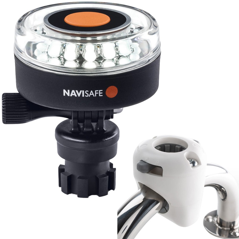 Navisafe Navilight 360 2NM White w/Navimount Base  Rail Mount – White [040KIT3]