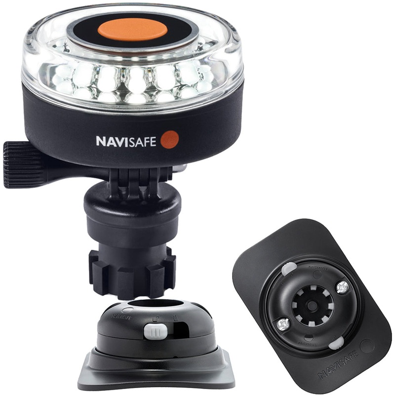 Navisafe Navilight 360 2NM White w/Navimount Base  RIB Mount – Black [040KIT2]