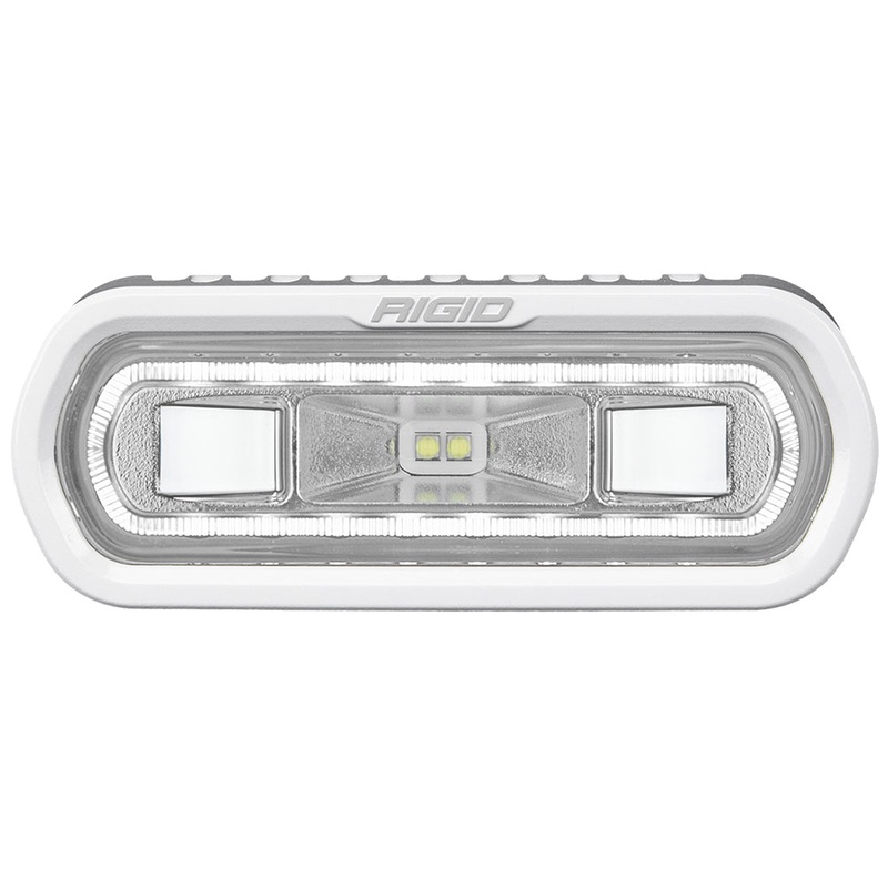 RIGID Industries SR-L Series Marine Spreader Light – White Surface Mount – White Light w/White Halo [51100]
