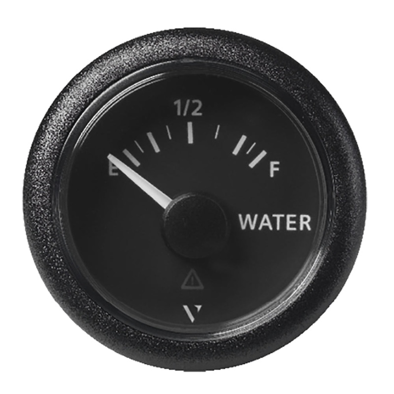 Veratron 52MM (2-1/16″) ViewLine Fresh Water Resistive – Empty/Full – 3 to180 OHM – Black Dial  Round Bezel [A2C59514099]