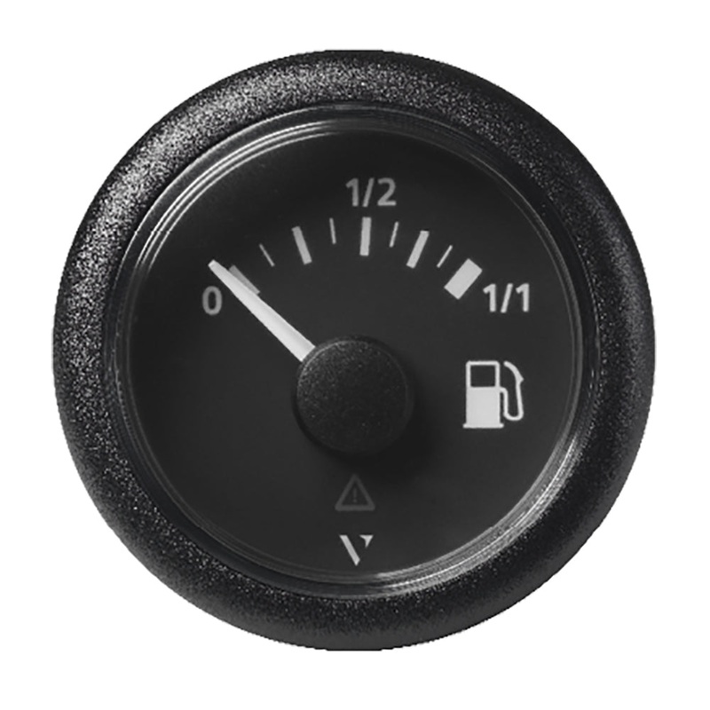 Veratron 52mm (2-1/16″) ViewLine Fuel Tank Level Gauge – 0 to 1/1 – Black Dial  Round Bezel [A2C59514079]