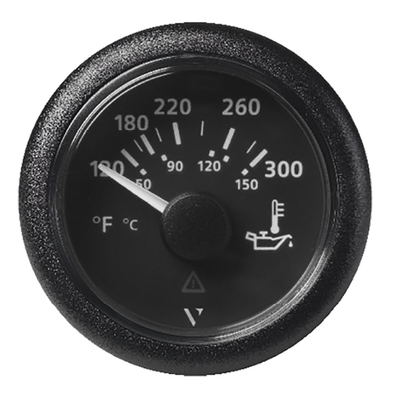 Veratron 52MM (2-1/16″) ViewLine Oil Temperature Gauge 120-300F – Black Dial  Bezel [A2C59514165]
