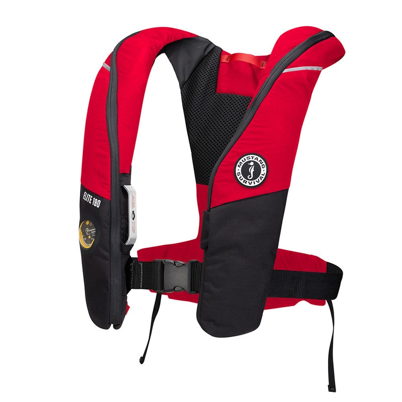 Mustang Elite 190 Offshore Inflatable PFD – Red/Black [MD3170-123-0]