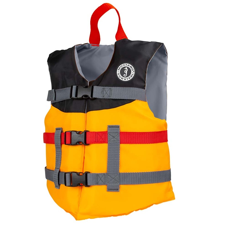 Mustang Youth Livery Foam Vest – Mango/Black [MV230002-203-0]