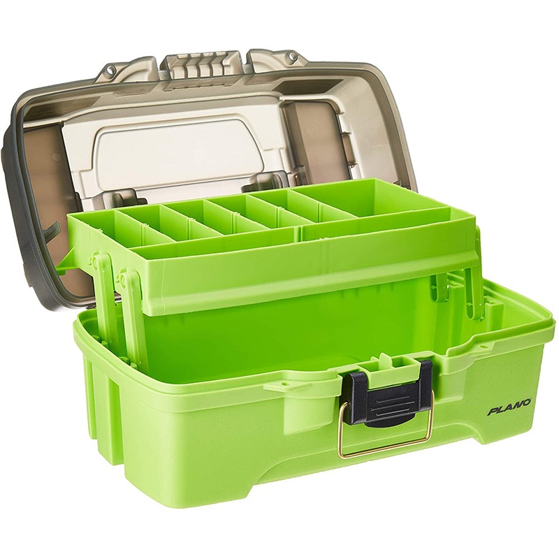 Plano 1-Tray Tackle Box w/Dual Top Access – Smoke  Bright Green [PLAMT6211]