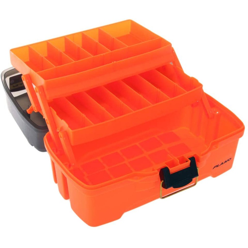 Plano 2-Tray Tackle Box w/Dual Top Access – Smoke  Bright Orange [PLAMT6221]