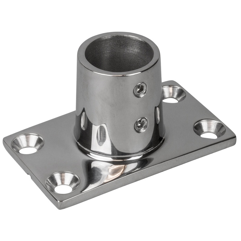 Sea-Dog Rail Base Fitting Rectangular Base 90 – 316 Stainless Steel – 1-11/16″ x 3″ – 7/8″ O.D. [281900-1]