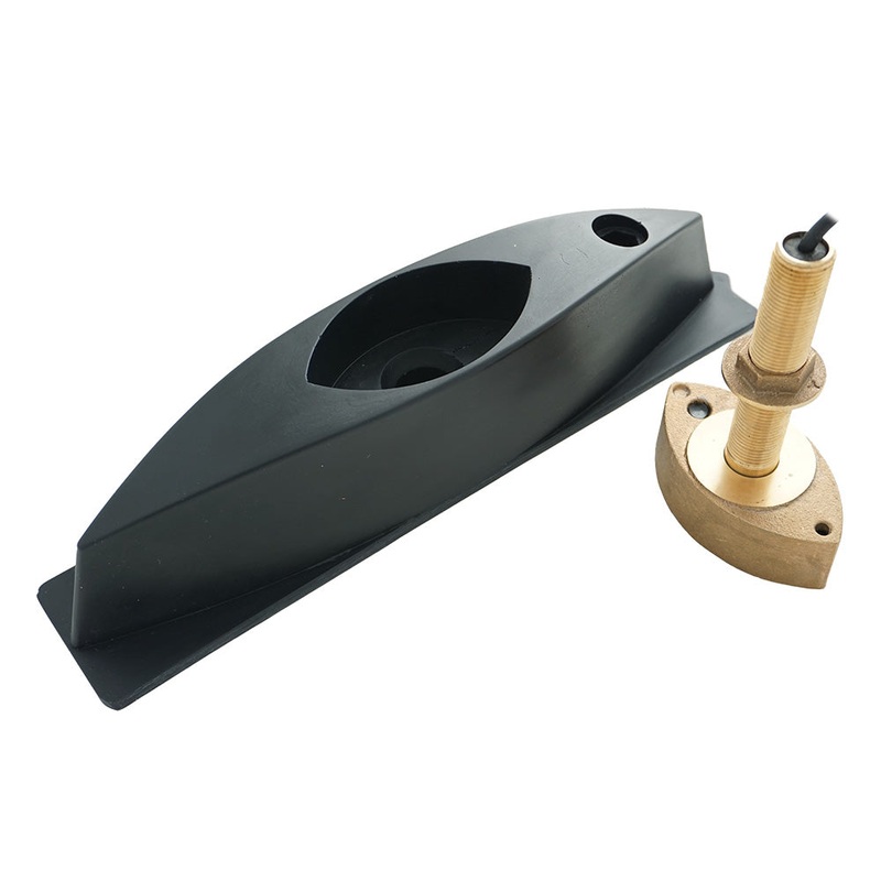Echonautics Bronze Stem Thru-Hull CW Dual-Frequency Transducer w/Fairing Block – 600W, 50/200 kHz [CB101D600CW-FB]