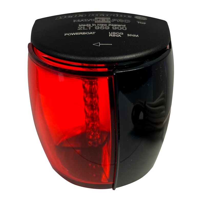 Hella Marine NaviLED PRO Port Navigation Lamp – Black – 3NM [017460101]