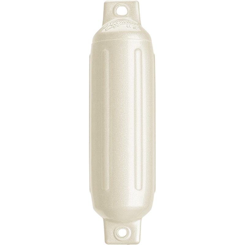 Polyform G-1 Twin Eye Fender 3.5″ x 12.8″ – Metallic White [G-1 METALLIC WHITE]
