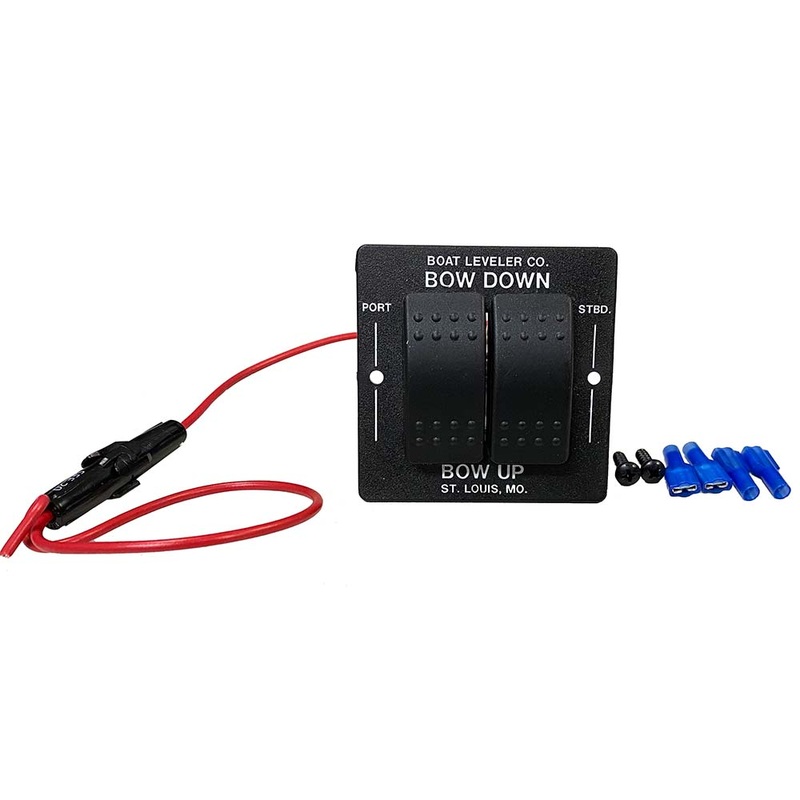 Boat Leveler Waterproof Trim Tab Switch – Black/Black Buttons [12725]
