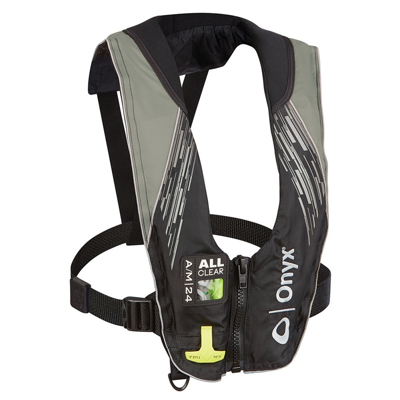 Onyx A/M-24 Series All Clear Automatic/Manual Inflatable Life Jacket – Grey – Adult [132200-701-004-21]