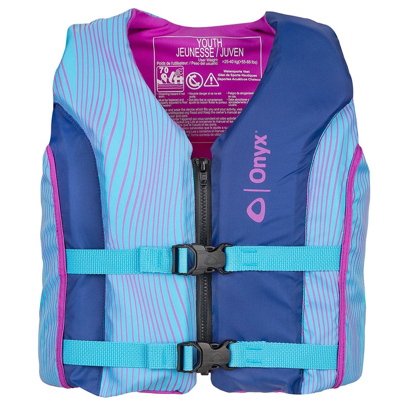 Onyx Shoal All Adventure Youth Paddle  Water Sports Life Jacket – Blue [121000-500-002-21]