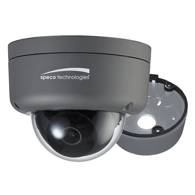 Speco 2MP Ultra Intensifier HD-TVI Dome Camera 3.6mm Lens – Dark Grey Housing w/Included Junction Box [HID8]