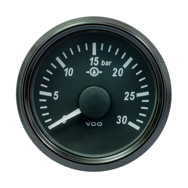 VDO SingleViu 52mm (2-1/16″) Brake Pressure Gauge – 30 Bar – 0-4.5V [A2C3832720030]