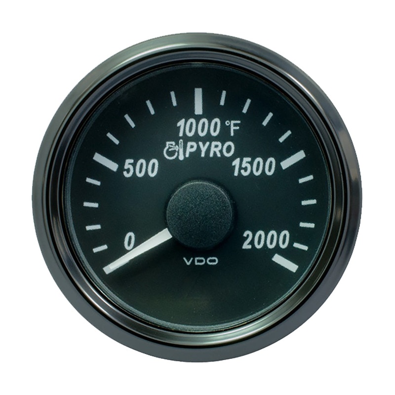VDO SingleViu 52mm (2-1/16″) Exhaust Gas Temp. Gauge – 2000F [A2C3833040030]