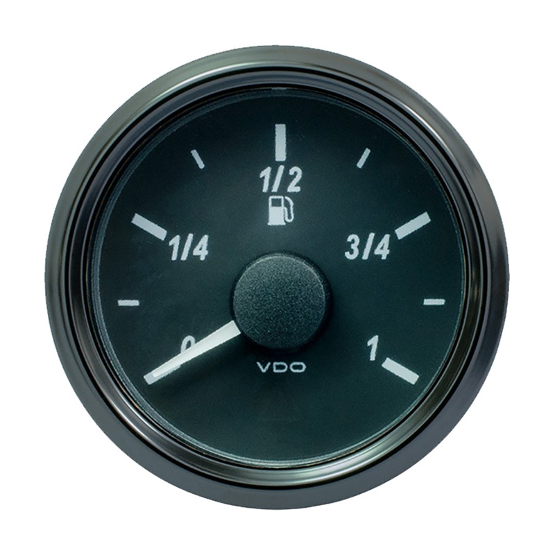 VDO SingleViu 52mm (2-1/16″) Fuel Level Gauge – Euro – 90-5 Ohm [A2C3833110030]